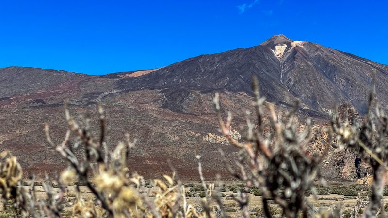 point de vue sur le sommet du teide