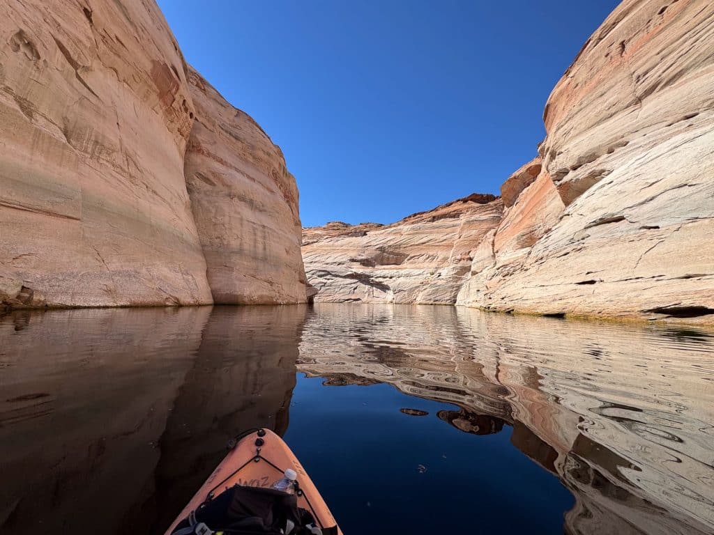 kayak sur le lac powell