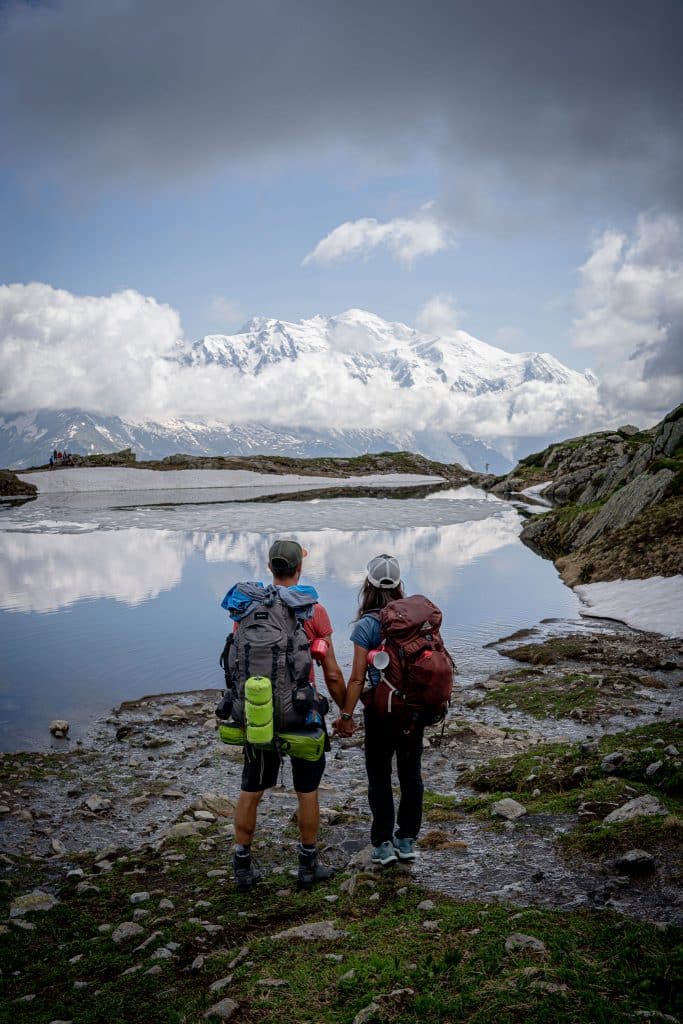 face au Mont Blanc - Lac de Chéserys