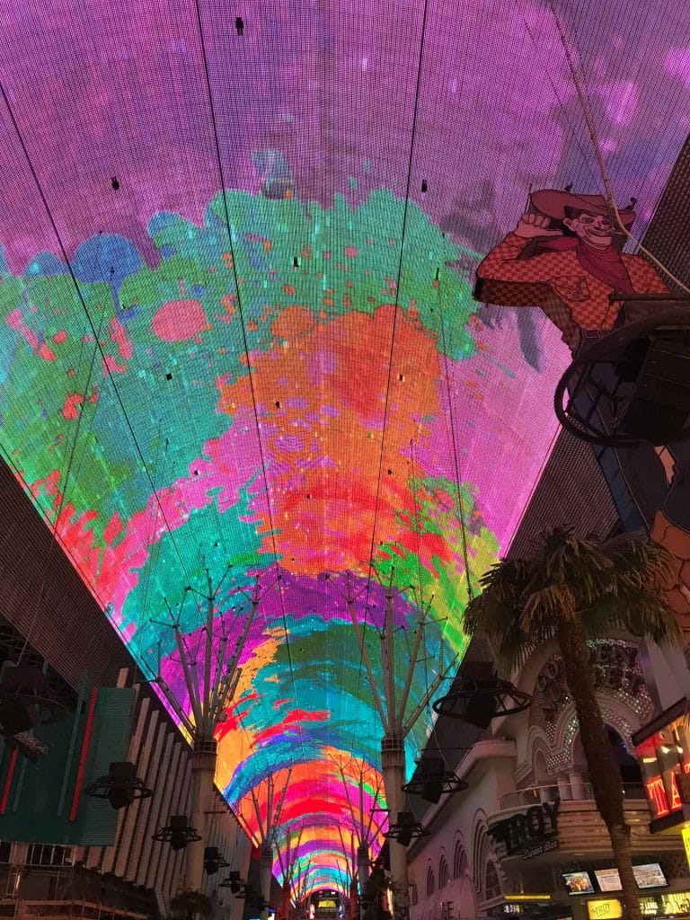 Freemont Street spectacle de LED dans le vieux Vegas