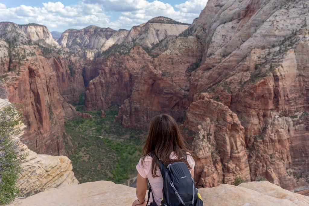 Zion angel's landing vue impressionnante randonnée